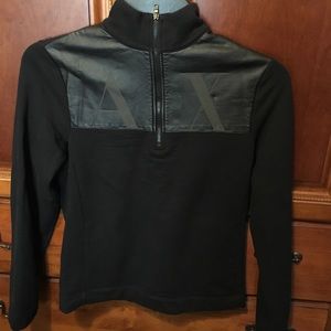 Black Zip Up Armani Pullover